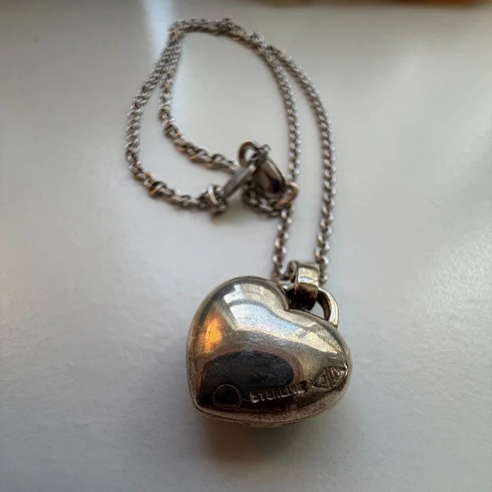 Vintage Judith Jack Sterling Silver Heart Necklace – Valentine’s Day Ready 💖 - Picture 6 of 10